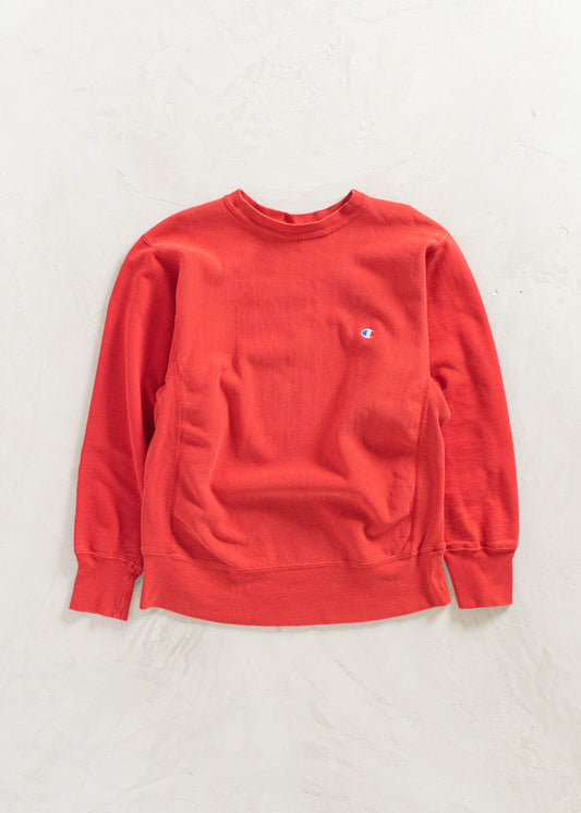 Vintage 1990s Champion Reverse Weave Warmup Red Sweatshirt Size M/L