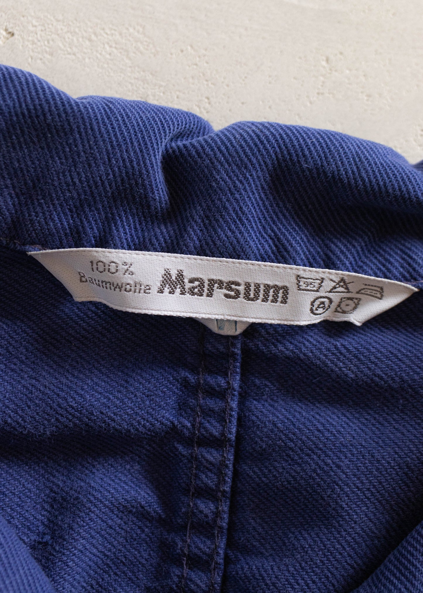 Vintage 1980s Marsum Bleu de Travail French Workwear Chore Jacket Size S/M