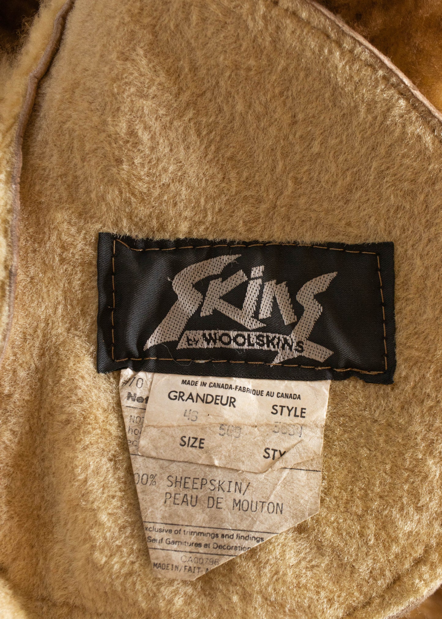 1980s Skins by Woolskins Sheepskin Suede Jacket Size M/L