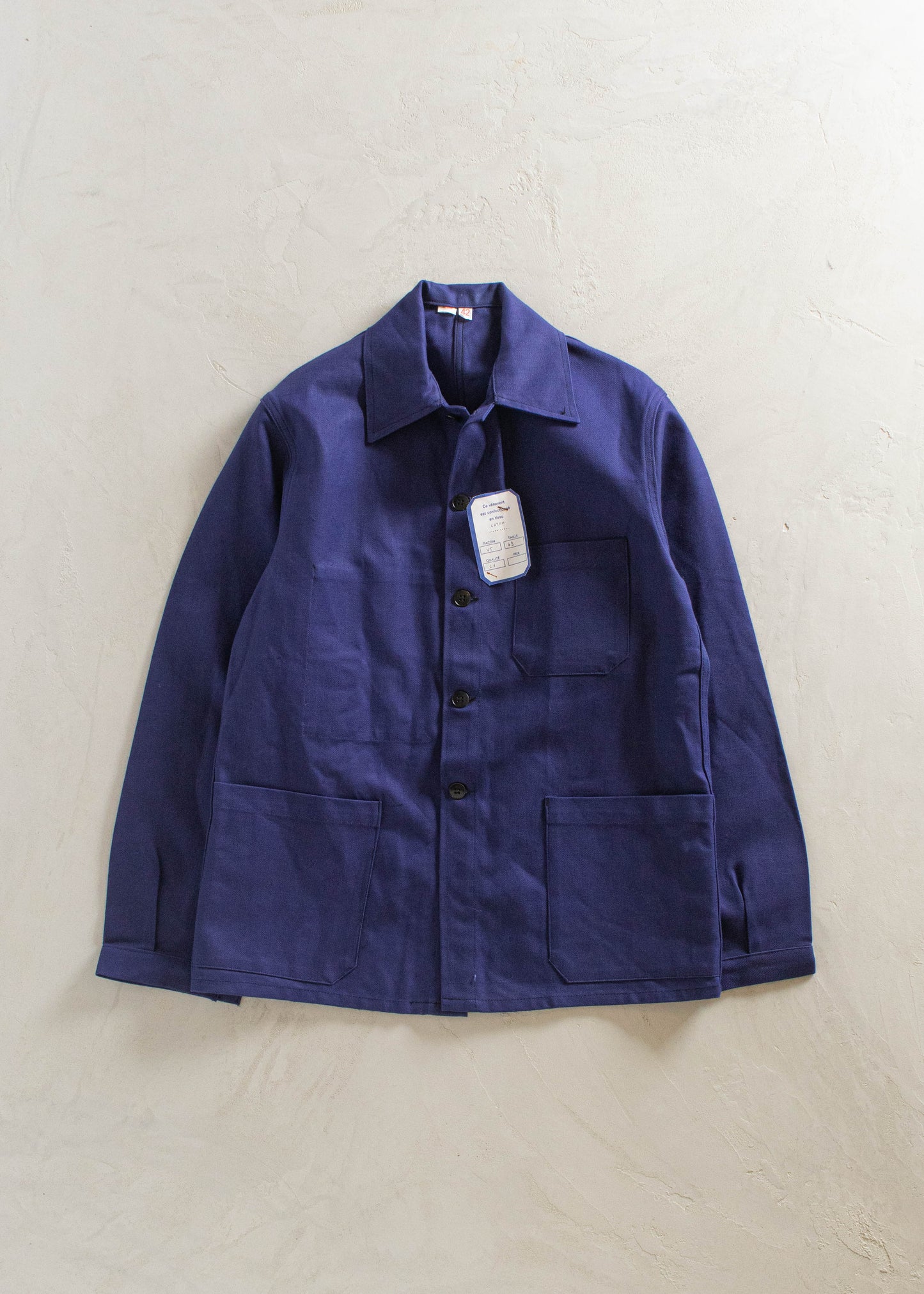 1970s Deadstock Sanforized French Workwear Chore Jacket Size XS/S