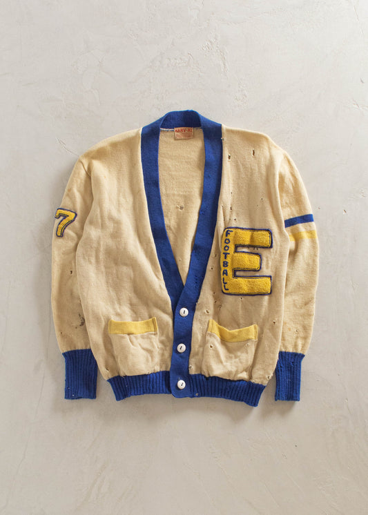 1980s Har-Al Sportswear Wool Varsity Cardigan Size S/M