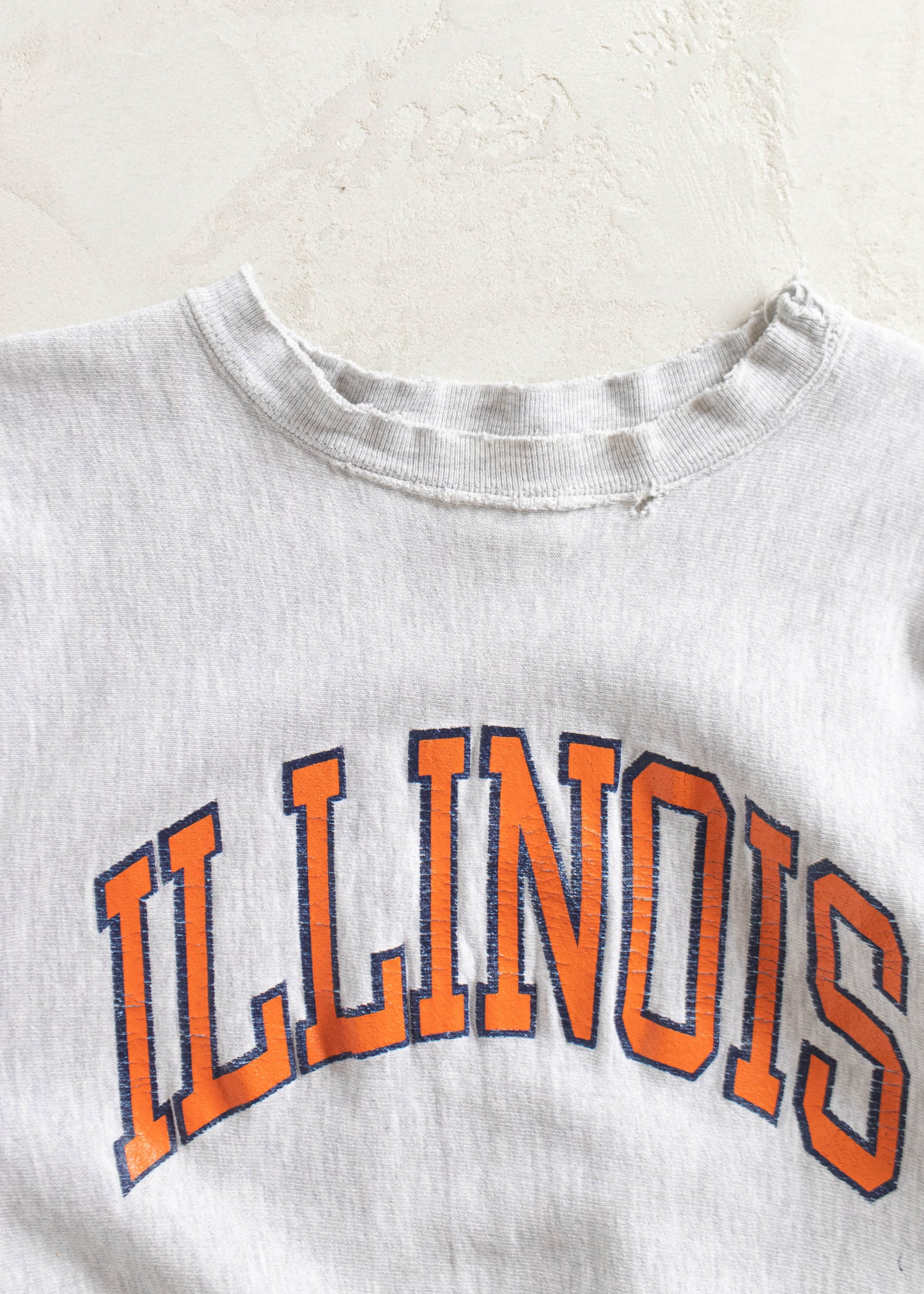 Vintage 1980s Champion Reverse Weave Warmup Illinois Sweatshirt Size M/L