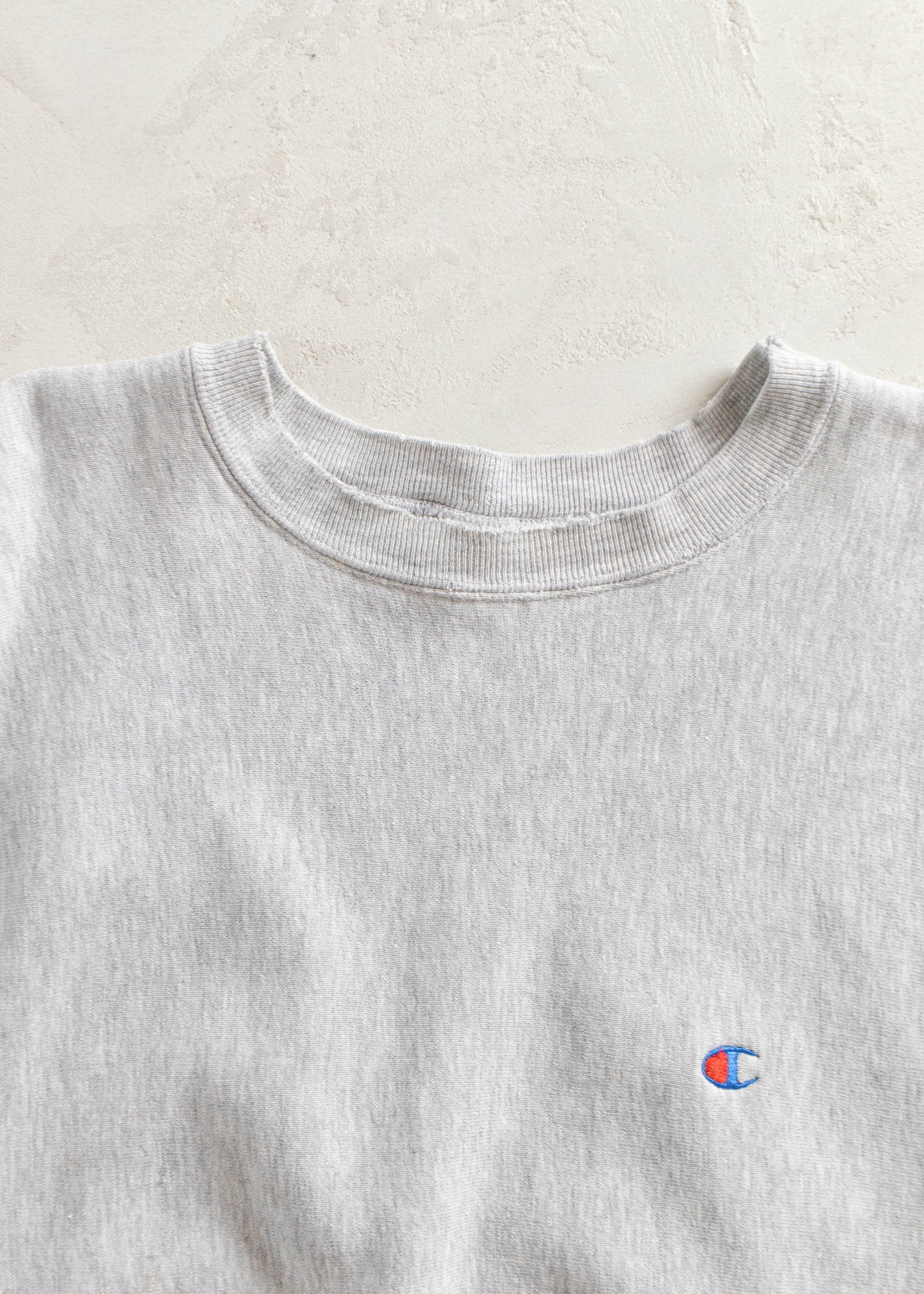 Vintage 1980s Champion Reverse Weave Warmup Grey Sweatshirt Size S/M