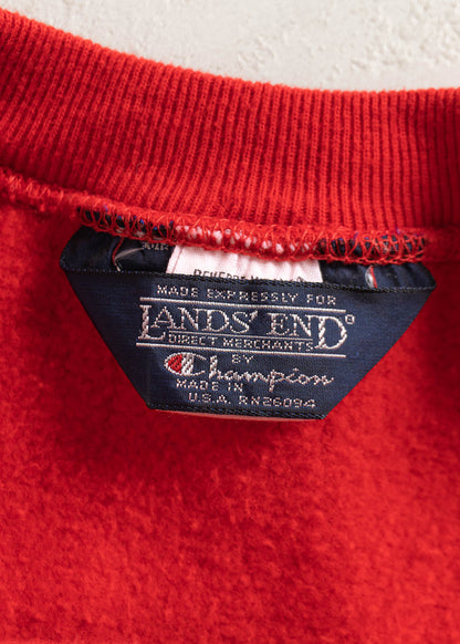 Vintage 1990s Champion Reverse Weave Red Sweatshirt Size L/XL