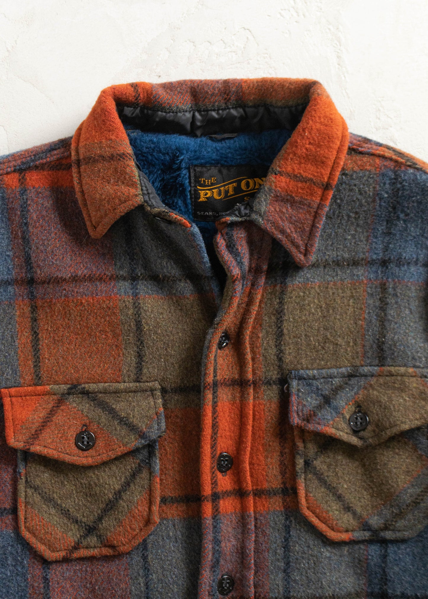 Vintage 1970s Sears Wool Flannel Jacket Size S/M