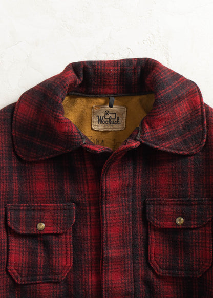 Vintage 1960s Woolrich Plaid Wool Hunting Jacket Size L/XL