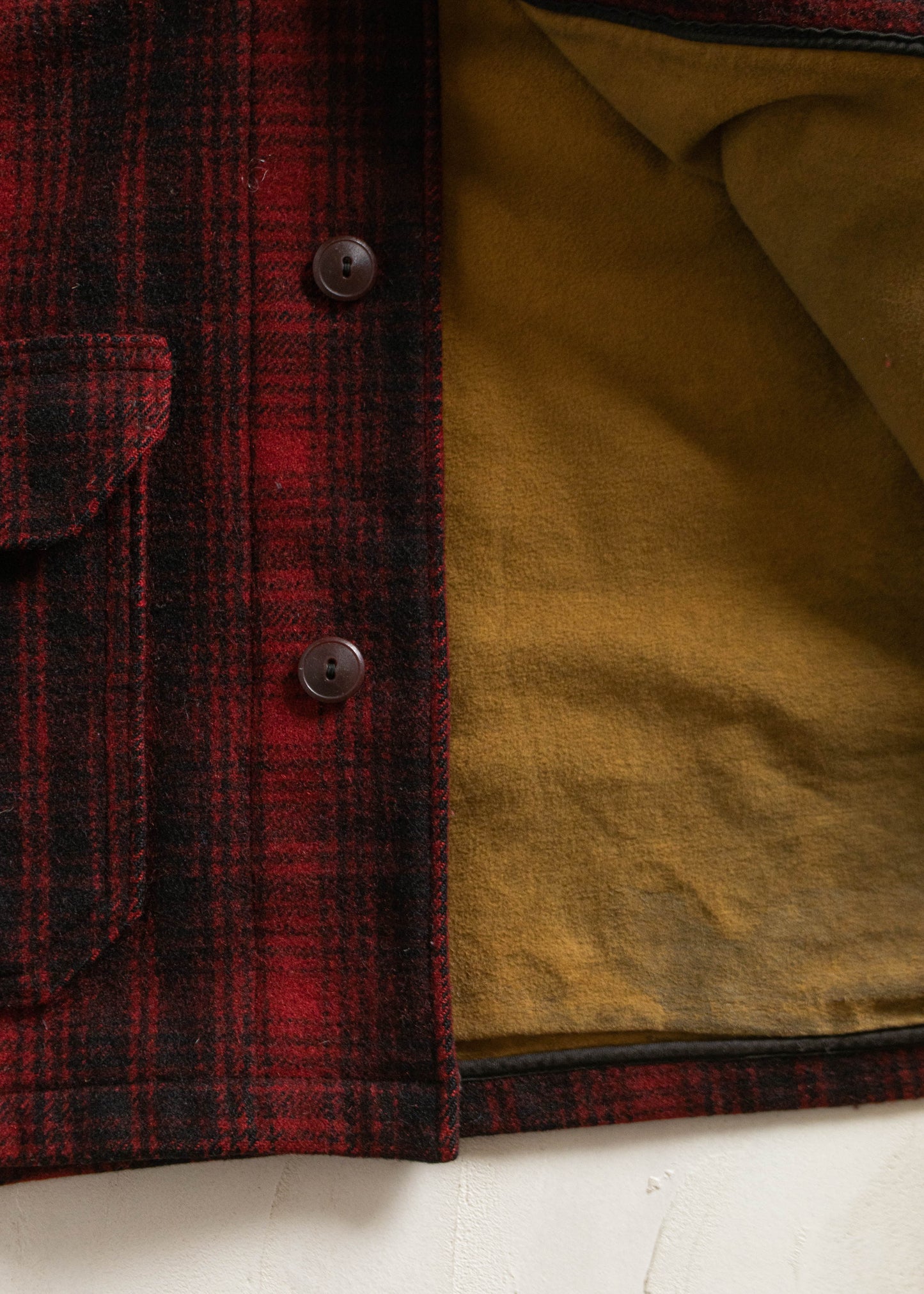 Vintage 1960s Woolrich Plaid Wool Hunting Jacket Size L/XL