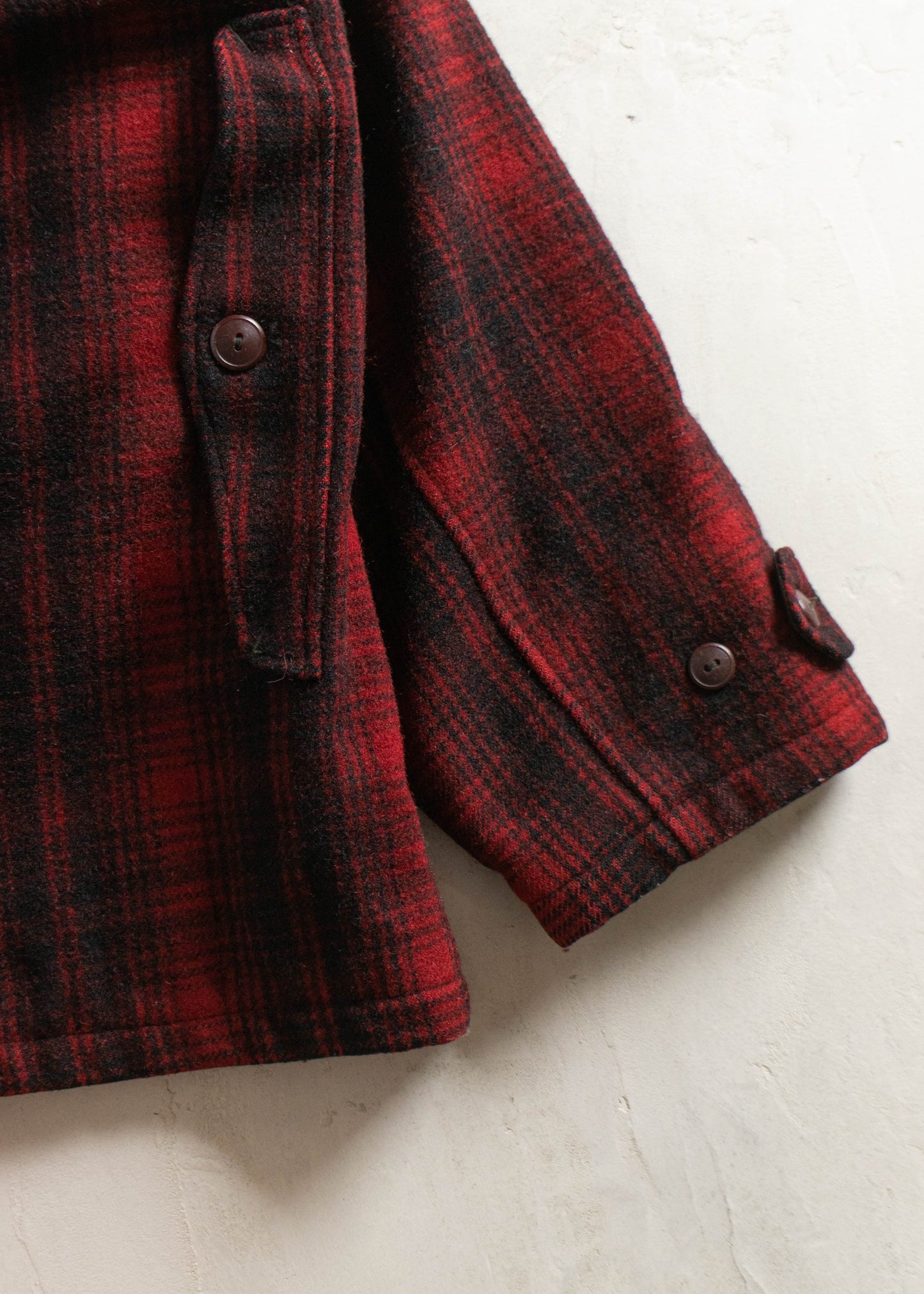 Vintage 1960s Woolrich Plaid Wool Hunting Jacket Size L/XL