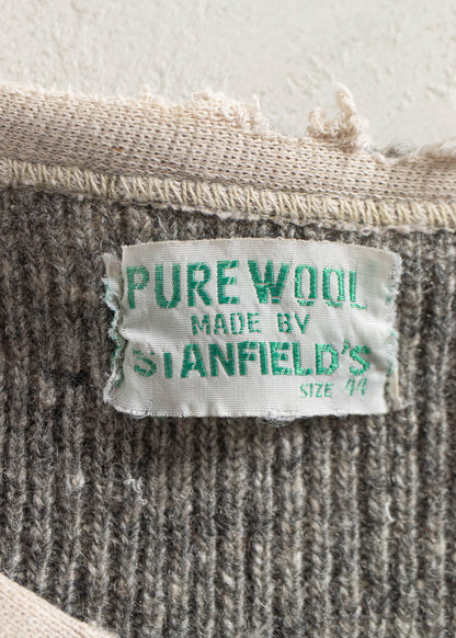 Vintage 1980s Stanfield's Wool Henley Size M/L