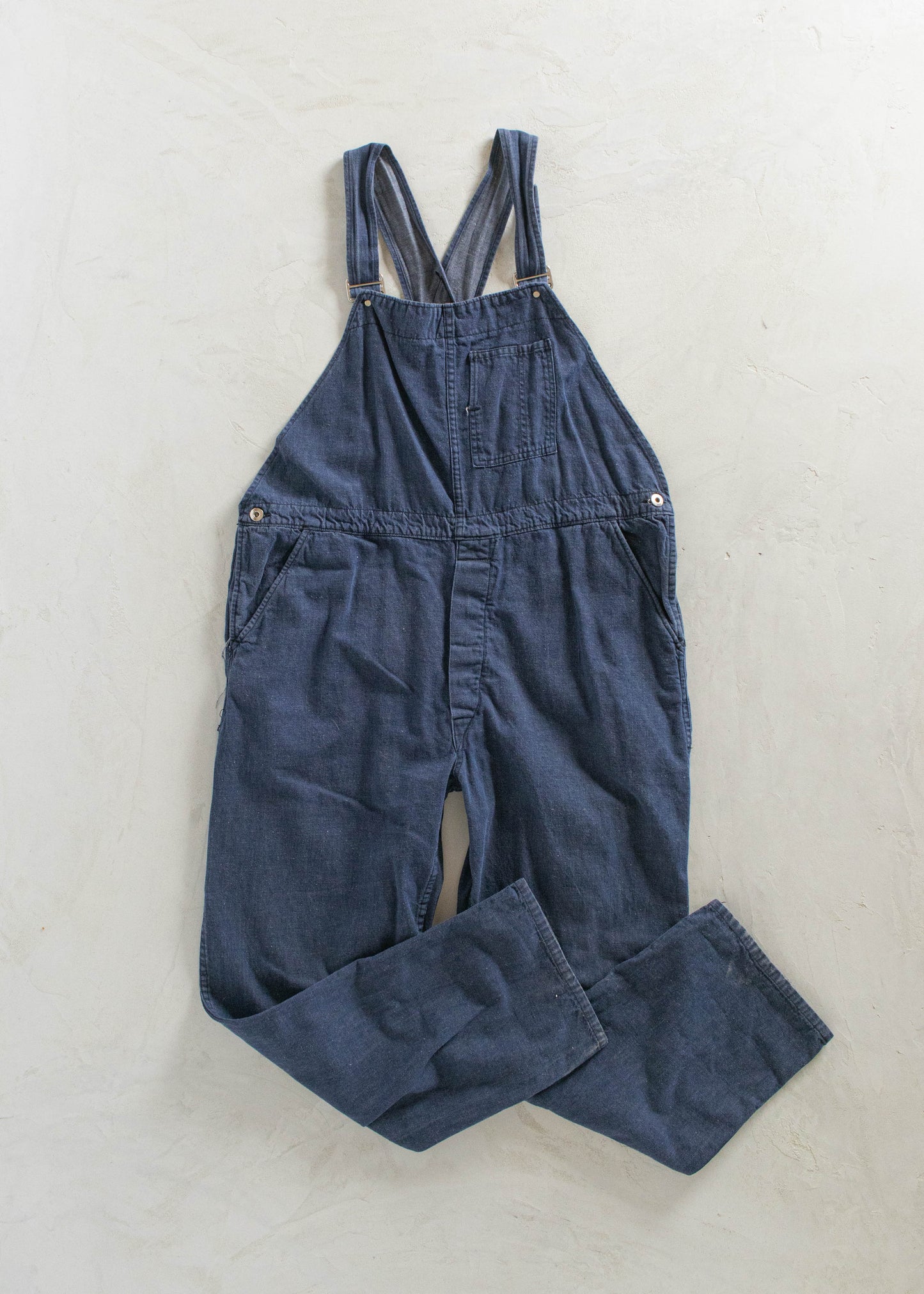 Vintage 1980s European Workwear Selvedge Denim Overalls Size L/XL