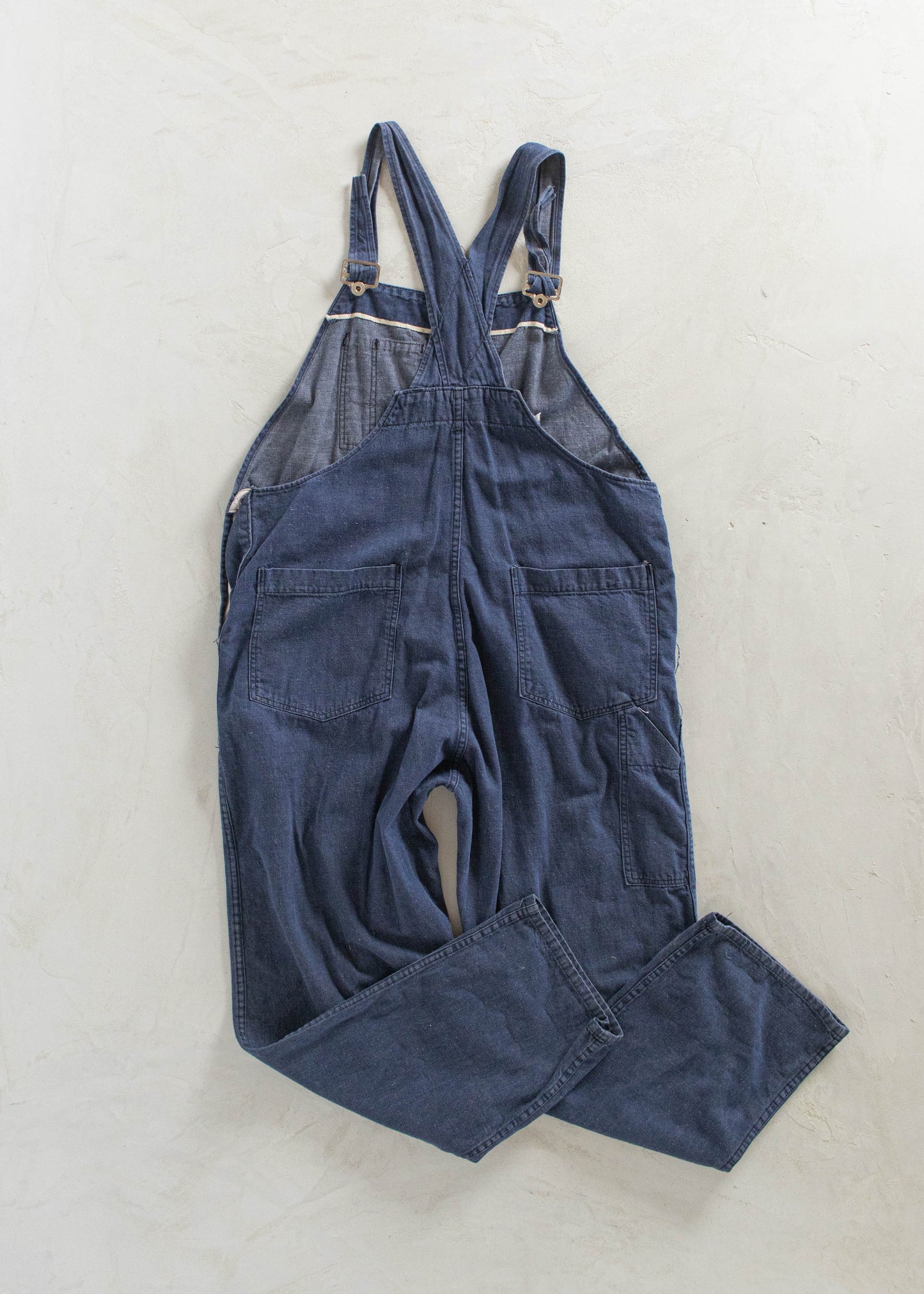 Vintage 1980s European Workwear Selvedge Denim Overalls Size L/XL