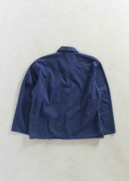 Vintage 1980s Bleu de Travail French Workwear Chore Jacket Size M/L