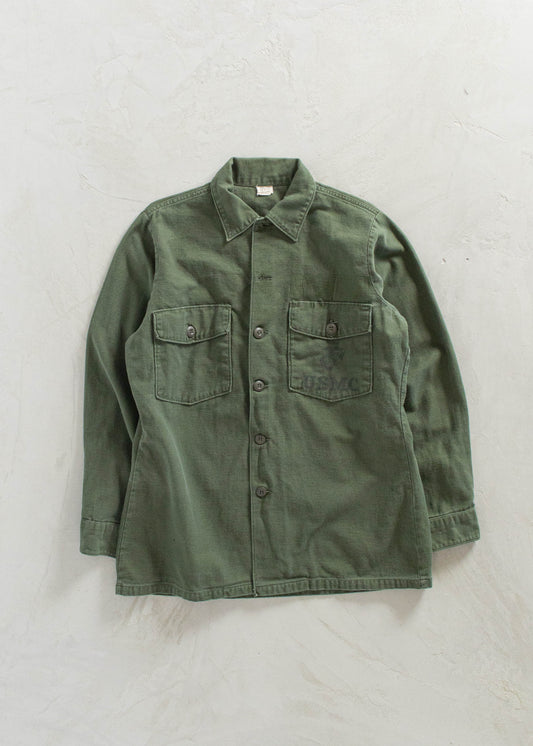 Vintage 1970s USMC OG 107 Type I Fatigue Shirt Size XS/S