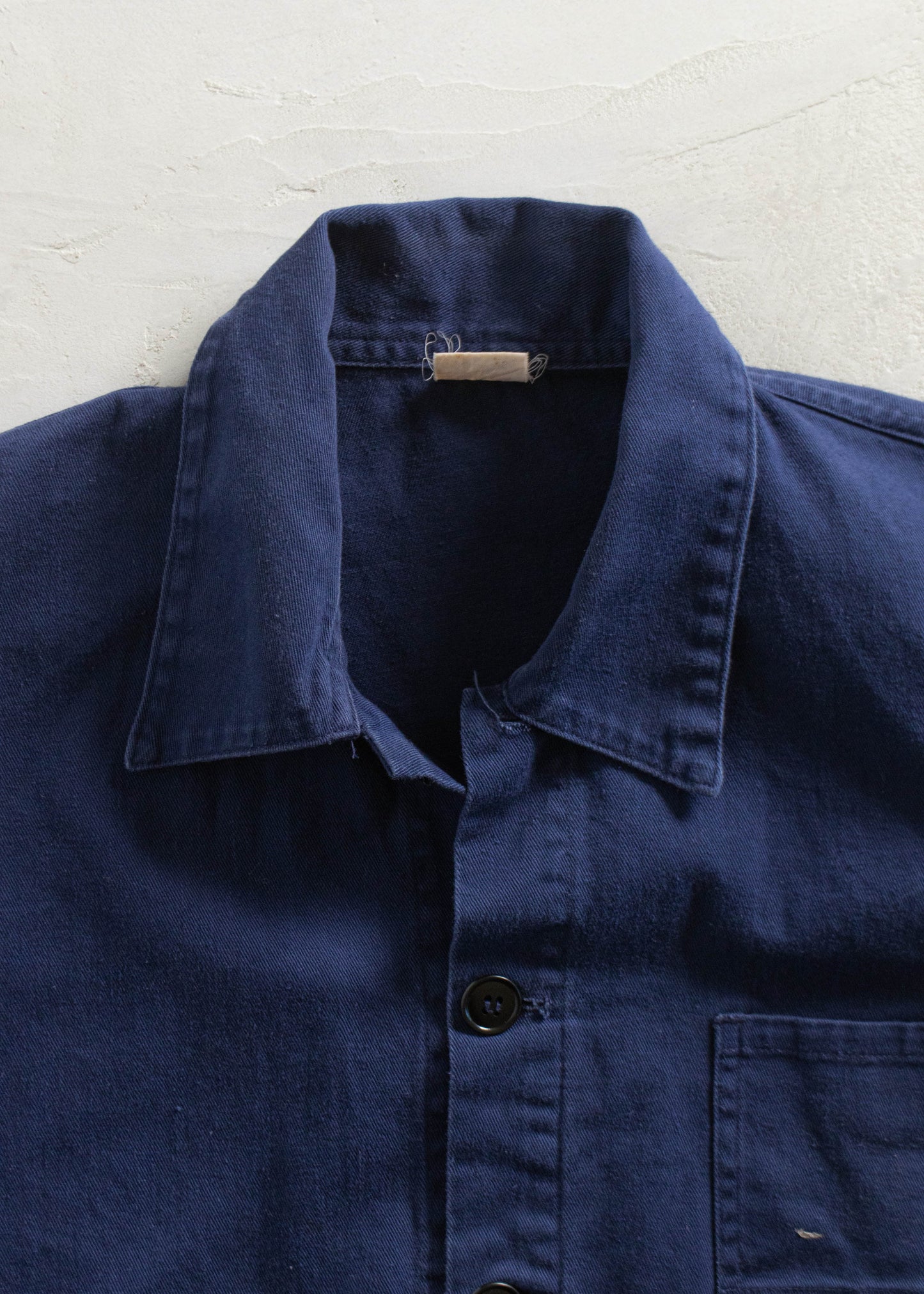 Vintage 1980s Bleu de Travail French Workwear Chore Jacket Size M/L