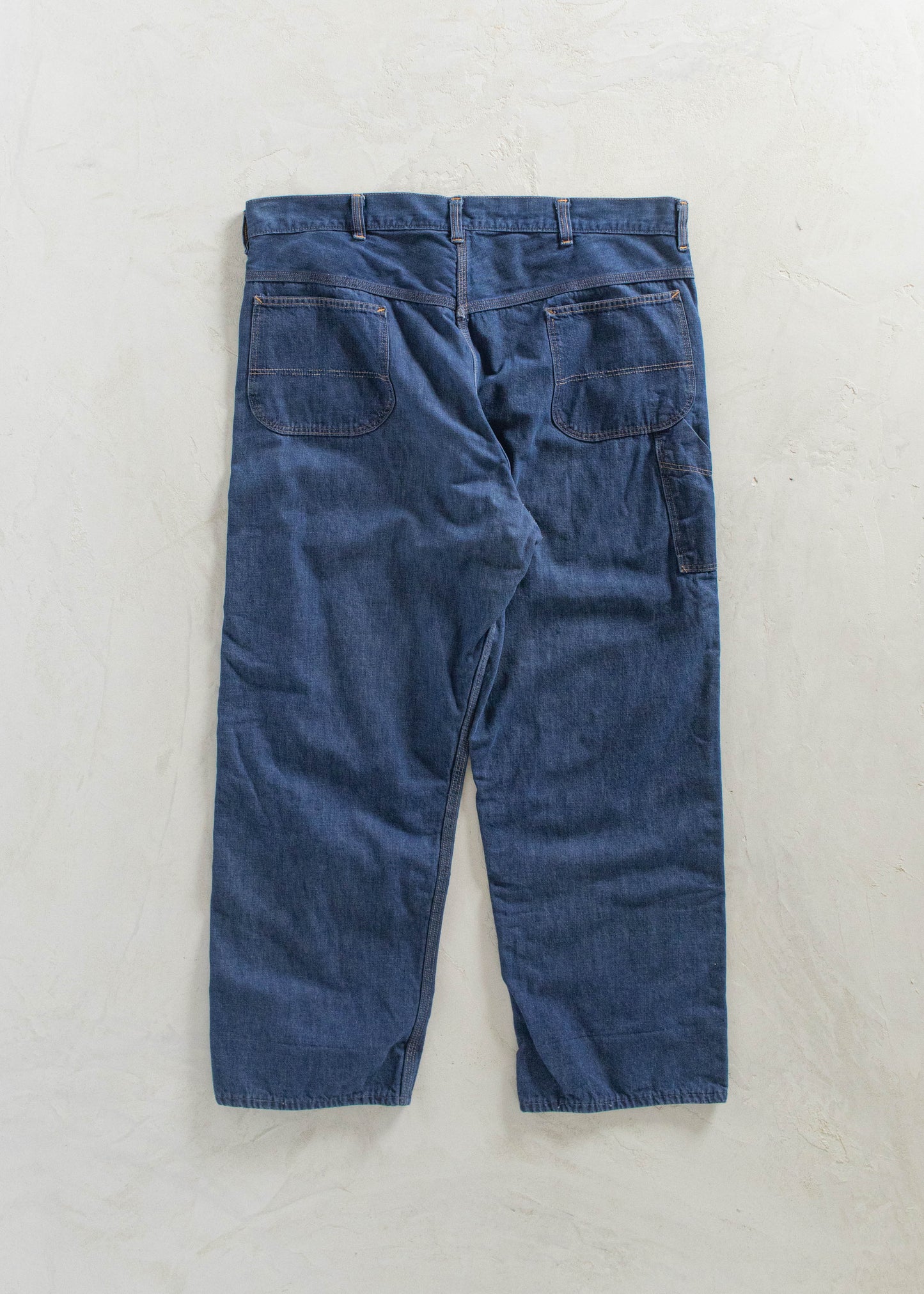 Vintage 1970s Sears Lined Denim Carpenter Pants Size Women's 40 Men's 42