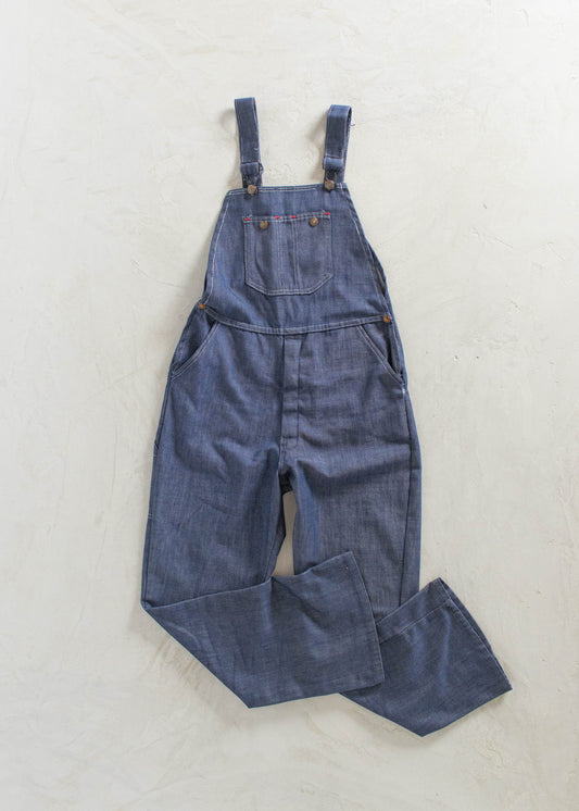 Vintage 1970s Handmade Denim Overalls Size XS/S