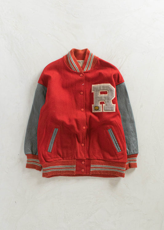 Vintage 1980s Varsity Letterman Jacket Size M/L