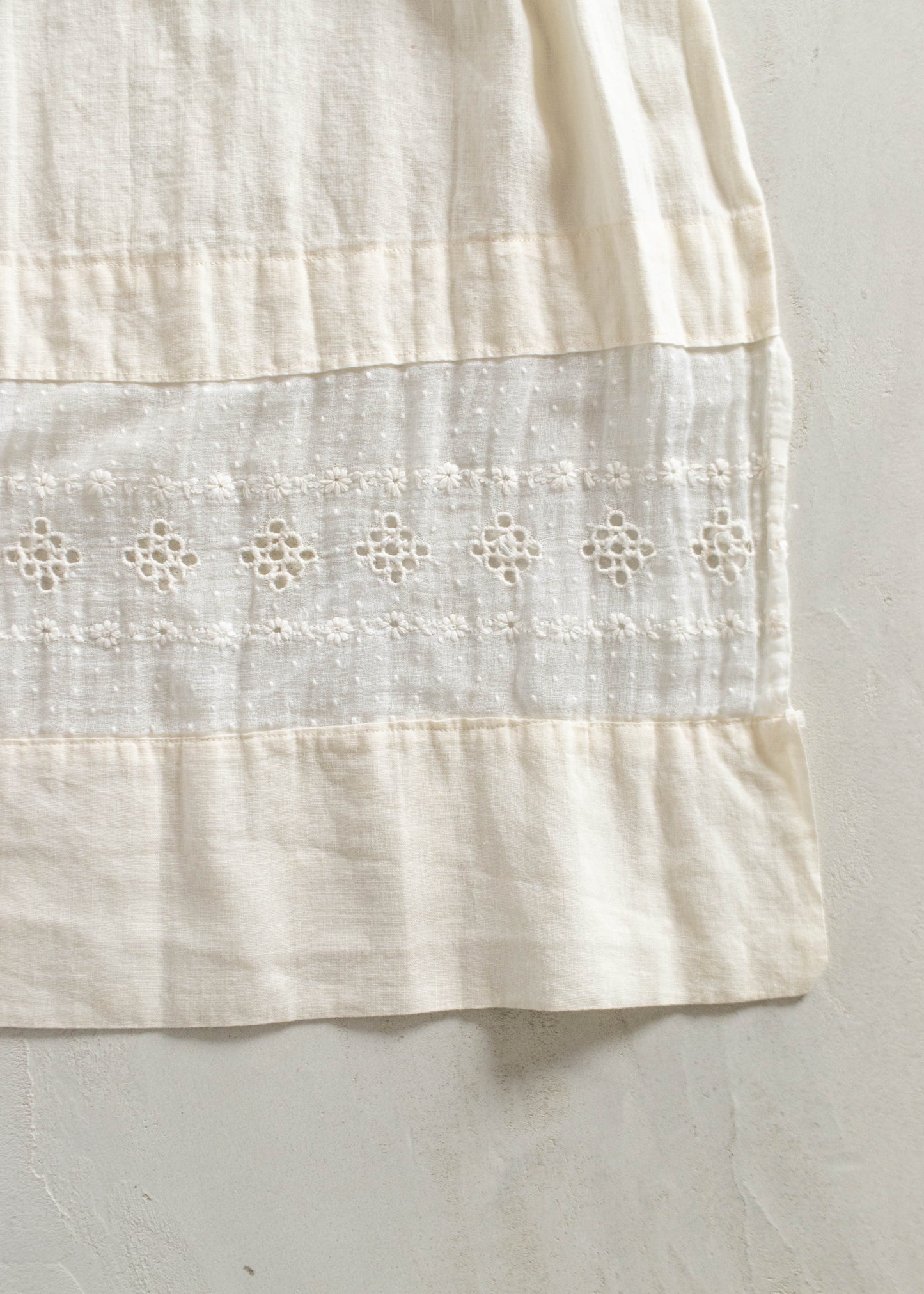 Vintage 1910s Antique Cotton Gauze Apron