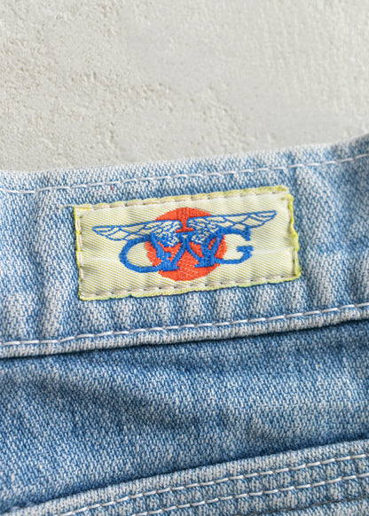 Vintage 1970s GWG Lightwash Embroidered Jeans Size Women's 26 Men's 30