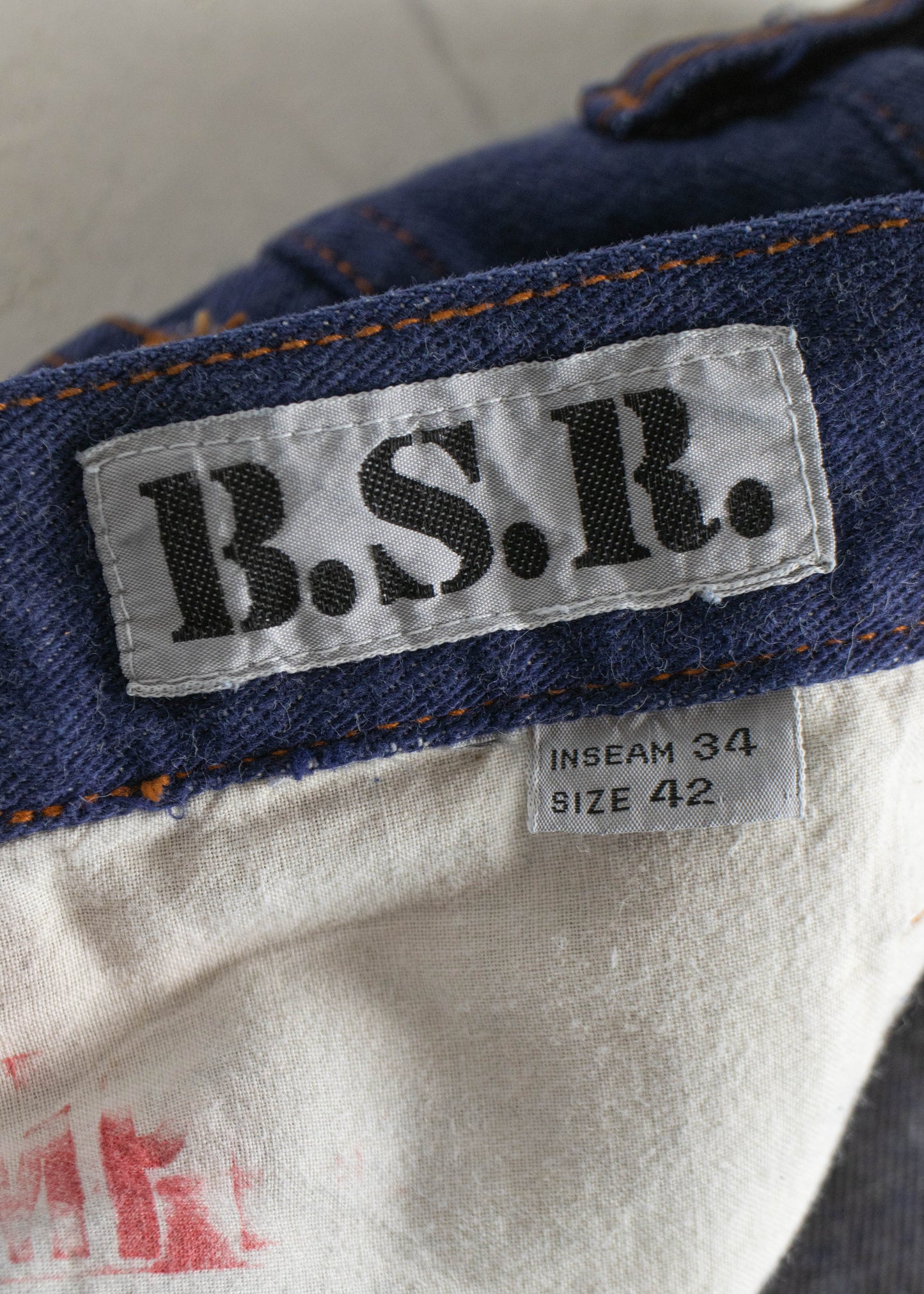 Vintage 1980s B.S.R Darkwash Flare Jeans Size Women's 36 Men's 38