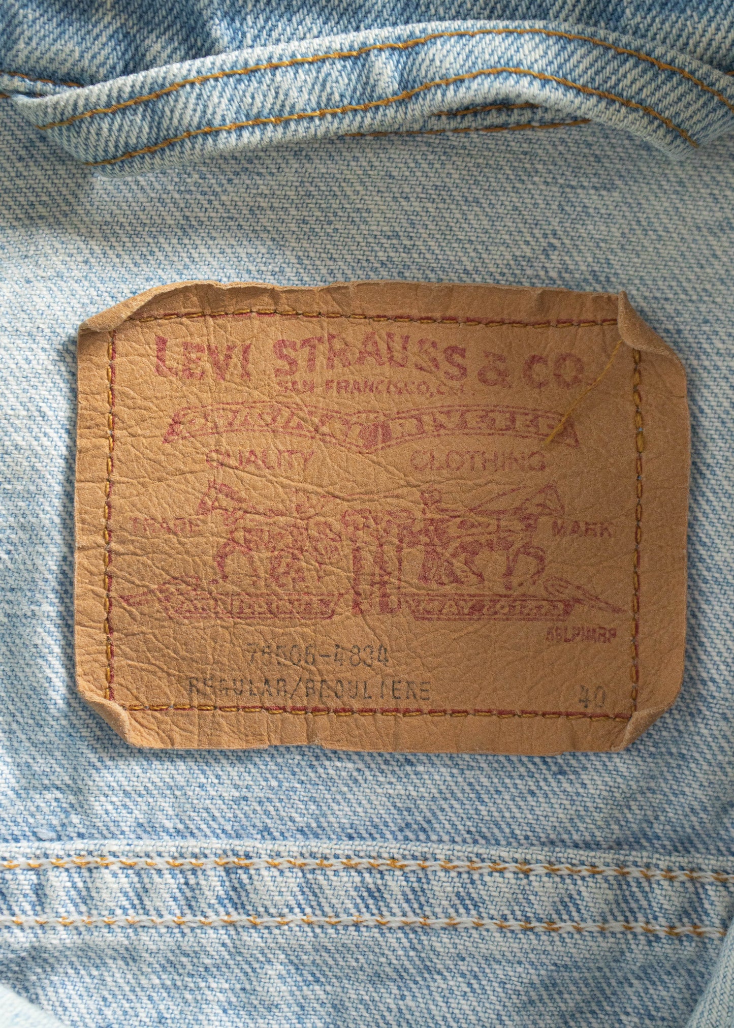 Vintage 1970s Levi's Denim Trucker Jacket Size S/M