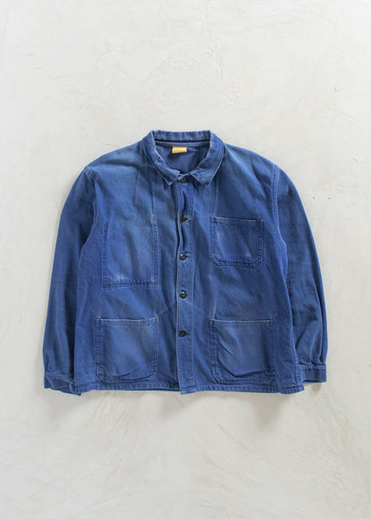 Vintage 1980s Bleu de Travail Workwear Chore Jacket Size L/XL