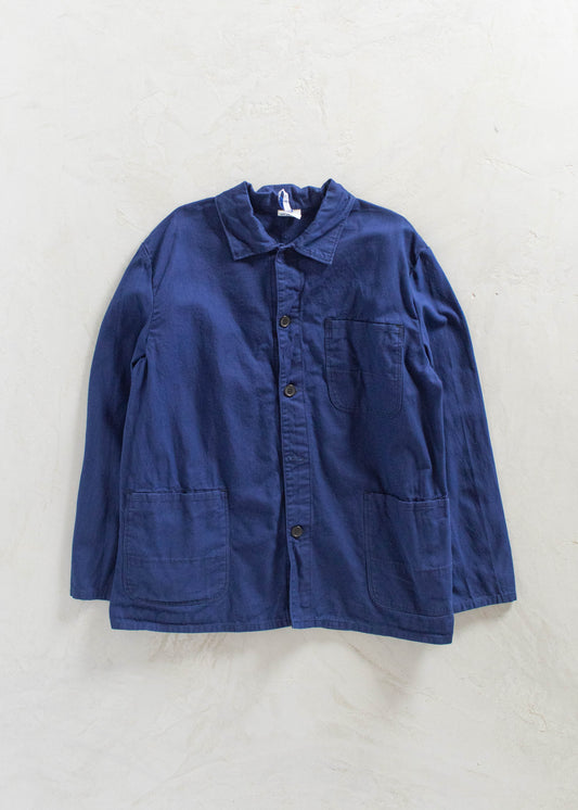 Vintage 1980s Bleu de Travail Workwear Chore Jacket Size L/XL