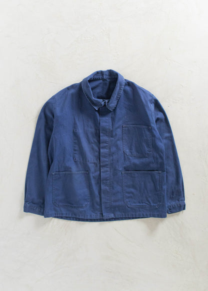 Vintage 1980s Bleu de Travail Workwear Chore Jacket Size L/XL