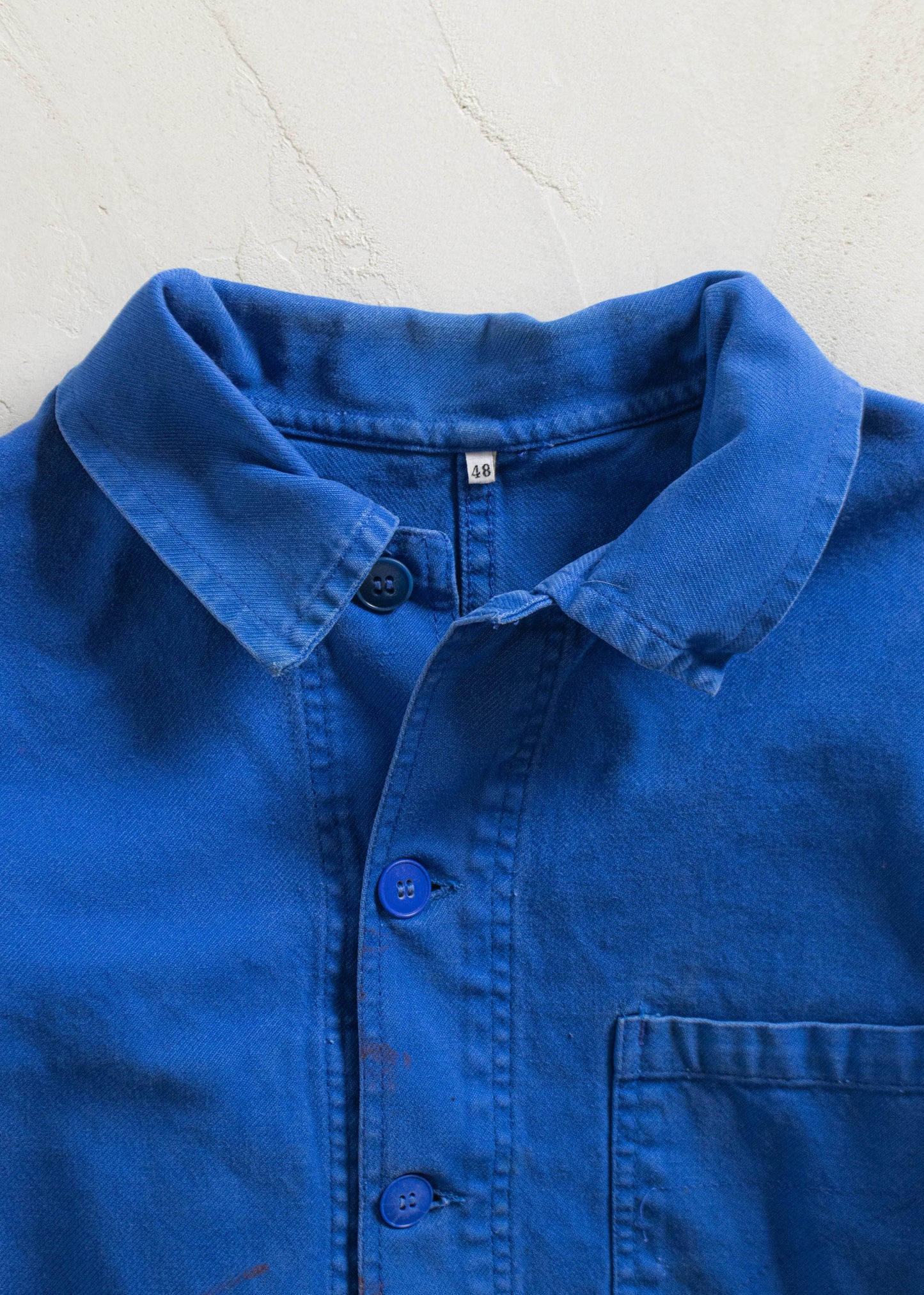 Vintage 1980s Bleu de Travail Workwear Chore Jacket Size M/L