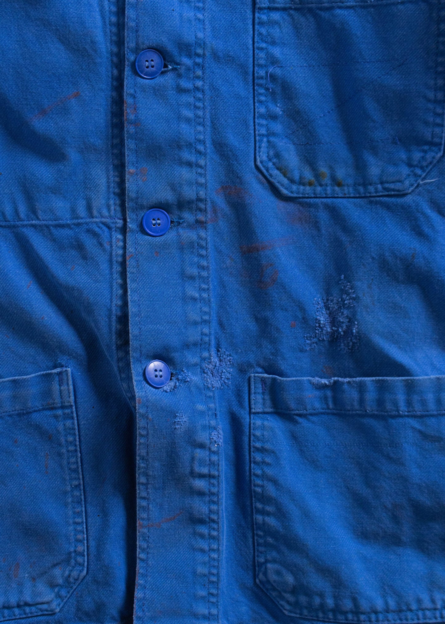 Vintage 1980s Bleu de Travail Workwear Chore Jacket Size M/L