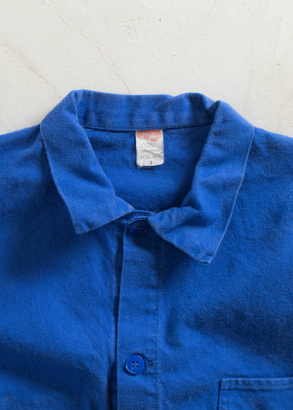 Vintage 1980s HVS Bleu de Travail Workwear Chore Jacket Size M/L