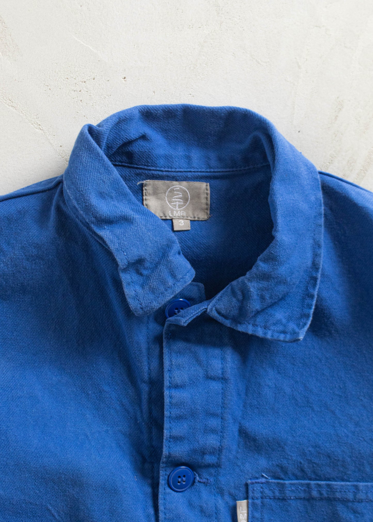 Vintage 1980s LMA Bleu de Travail Workwear Chore Jacket Size M/L