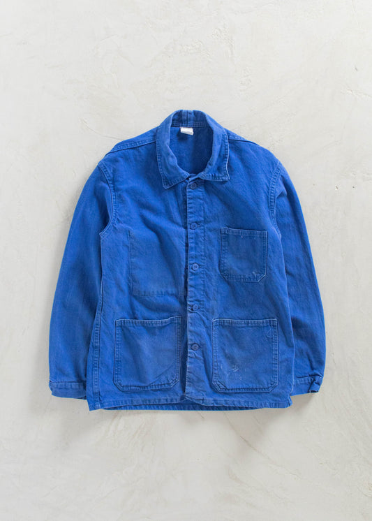 Vintage 1980s Bleu de Travail Workwear Chore Jacket Size S/M