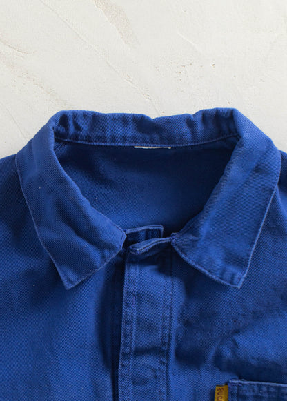 Vintage Mercure 1980s Bleu de Travail Workwear Chore Jacket Size M/L