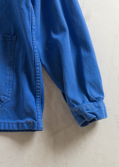 Vintage 1980s Bleu de Travail Workwear Chore Jacket Size M/L