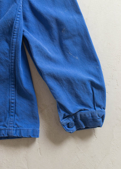 Vintage 1980s Bleu de Travail Workwear Chore Jacket Size M/L