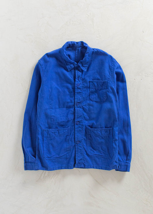 Vintage 1980s Bleu de Travail Workwear Chore Jacket Size M/L