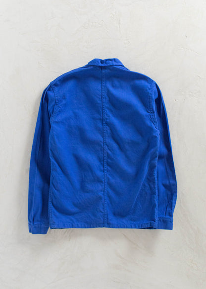 Vintage 1980s Bleu de Travail Workwear Chore Jacket Size M/L