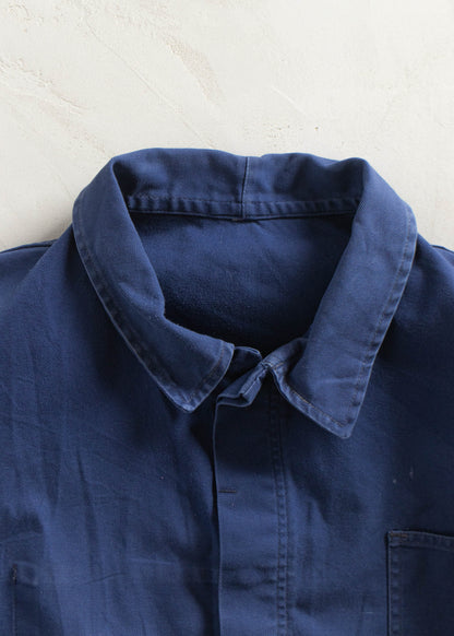 Vintage 1980s Bleu de Travail Workwear Chore Jacket Size L/XL