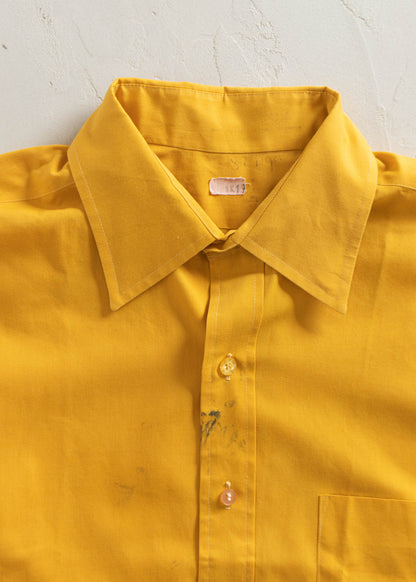 Vintage 1950s Permanent Press Short Sleeve Button Up Size M/L