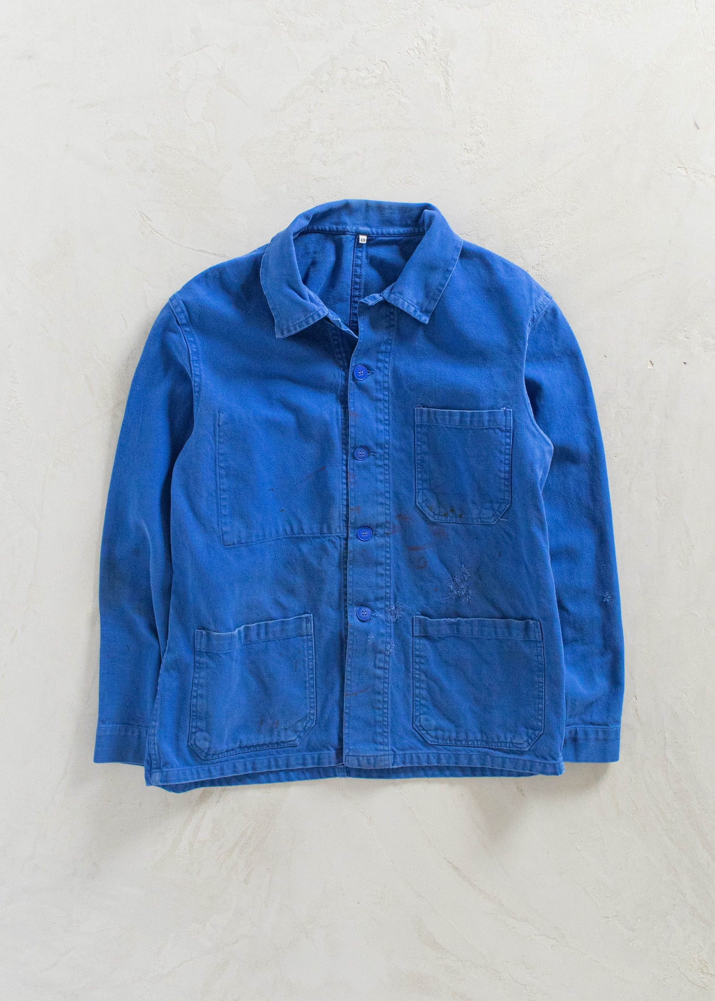 Vintage 1980s Bleu de Travail Workwear Chore Jacket Size M/L