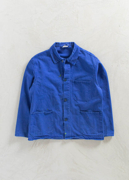 Vintage 1980s Bleu de Travail Workwear Chore Jacket Size M/L