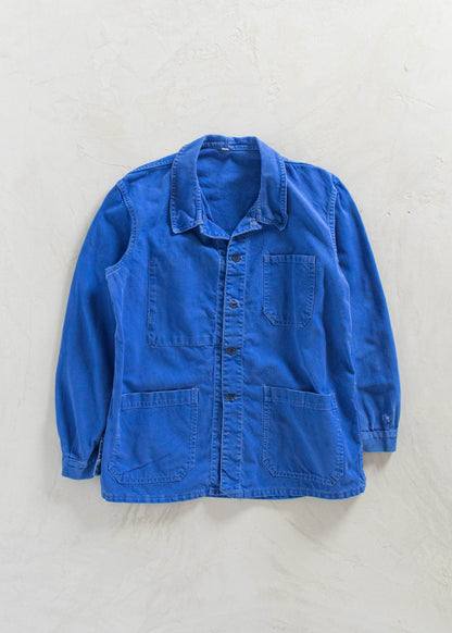 Vintage 1980s Bleu de Travail Workwear Chore Jacket Size M/L