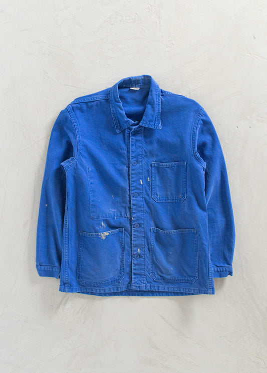 Vintage 1980s Bleu de Travail Workwear Chore Jacket Size XS/S