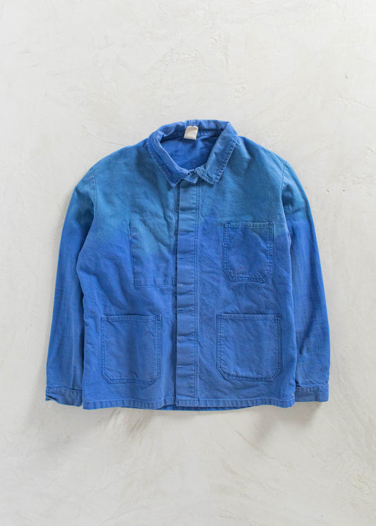 Vintage 1980s Bleu de Travail Workwear Chore Jacket Size L/XL