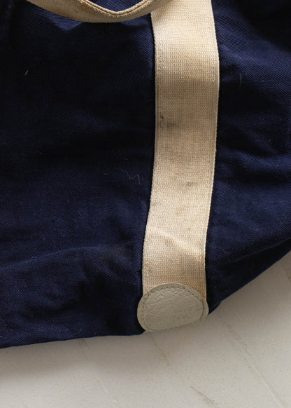 Vintage 1960s Canvas Duffle Bag