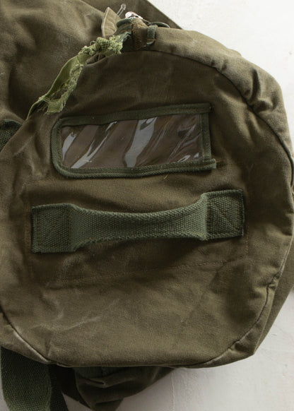 Vintage 1980s Military Canvas Duffle Bag