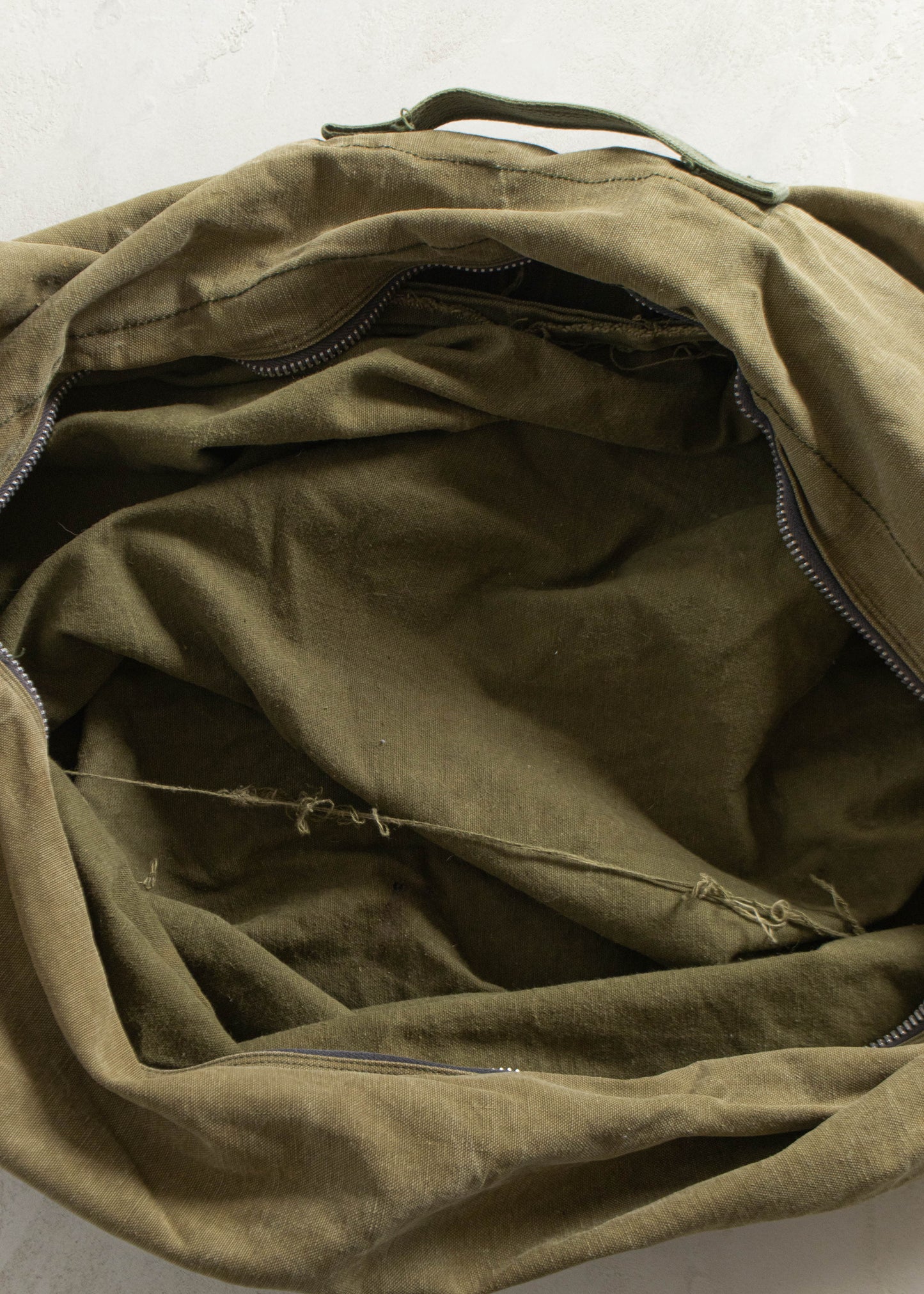 Vintage 1980s Military Canvas Duffle Bag