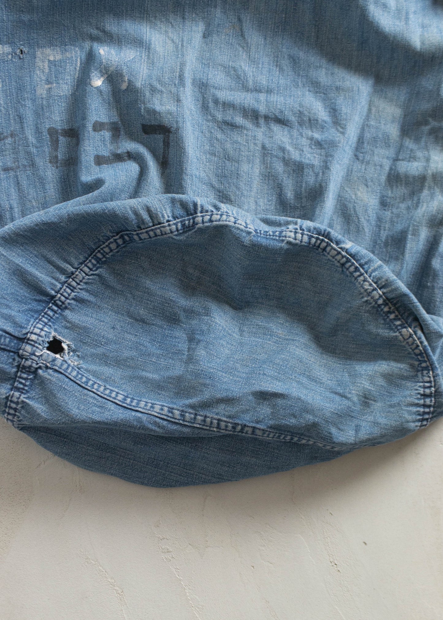 Vintage 1940s Selvedge Denim Laundry Bag