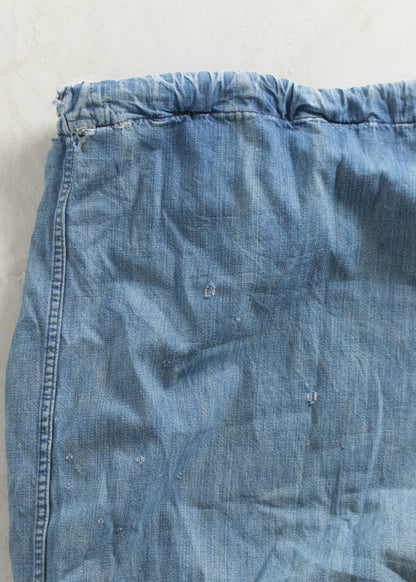 Vintage 1940s Selvedge Denim Laundry Bag